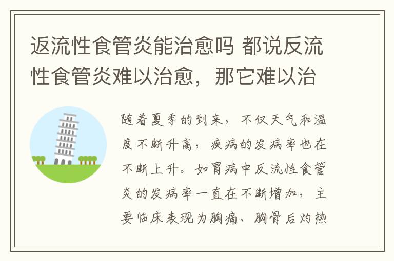 返流性食管炎能治愈吗 都说反流性食管炎难以治愈，那它难以治愈的的原因有哪些？