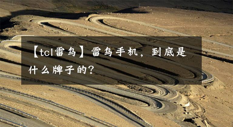 【tcl雷鸟】雷鸟手机，到底是什么牌子的？