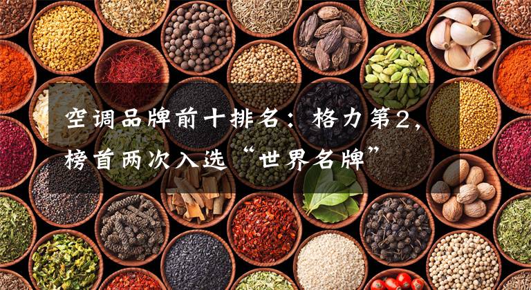 空调品牌前十排名：格力第2，榜首两次入选“世界名牌”