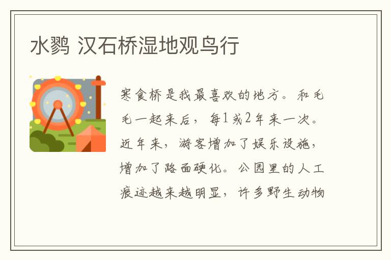 水鹨 汉石桥湿地观鸟行