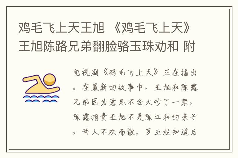 鸡毛飞上天王旭 《鸡毛飞上天》王旭陈路兄弟翻脸骆玉珠劝和 附分集剧情