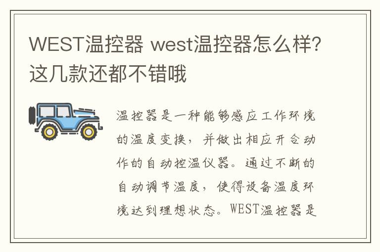 WEST温控器 west温控器怎么样？这几款还都不错哦