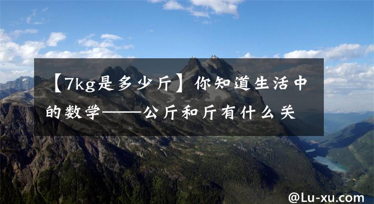 【7kg是多少斤】你知道生活中的数学——公斤和斤有什么关系吗？