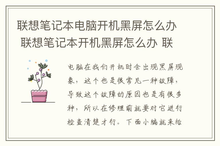 联想笔记本电脑开机黑屏怎么办 联想笔记本开机黑屏怎么办 联想笔记本维修一次要多少钱