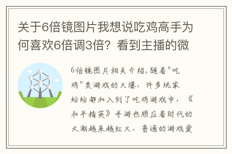 关于6倍镜图片我想说吃鸡高手为何喜欢6倍调3倍？看到主播的微操作，玩家恍然大悟