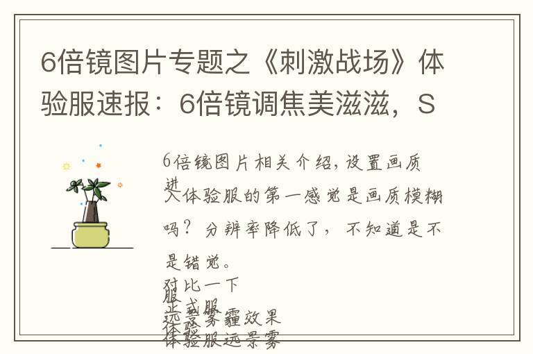 6倍镜图片专题之《刺激战场》体验服速报：6倍镜调焦美滋滋，SKS有望登顶
