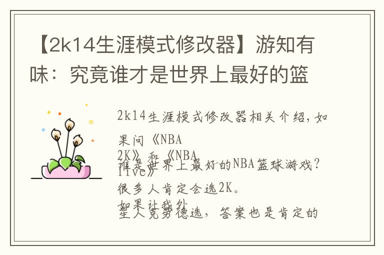 【2k14生涯模式修改器】游知有味：究竟谁才是世界上最好的篮球游戏