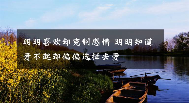 明明喜欢却克制感情 明明知道爱不起却偏偏选择去爱