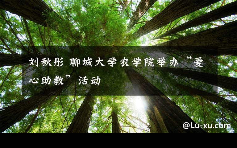 刘秋彤 聊城大学农学院举办“爱心助教”活动