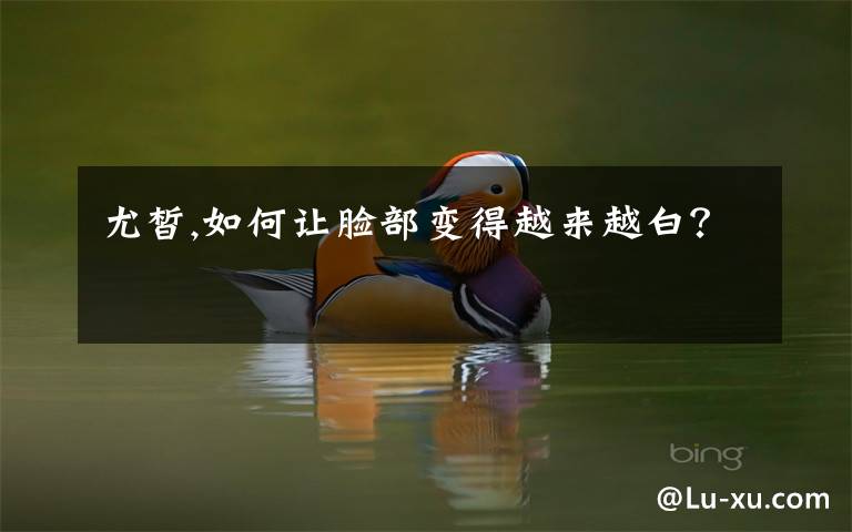 尤皙,如何让脸部变得越来越白？