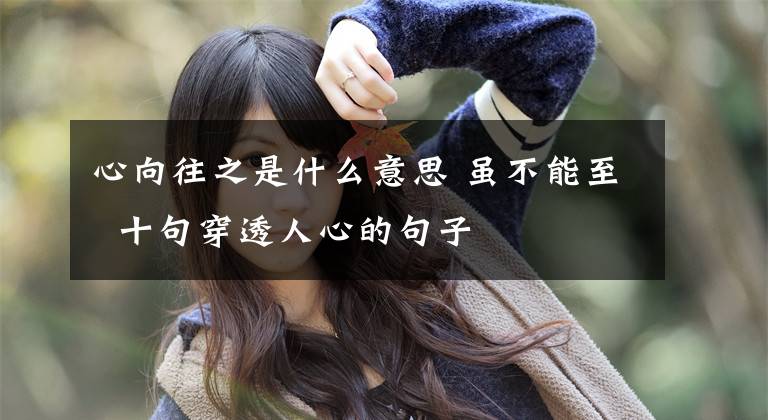 心向往之是什么意思 虽不能至 十句穿透人心的句子