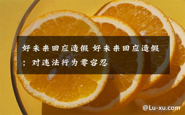 好未来回应造假 好未来回应造假：对违法行为零容忍