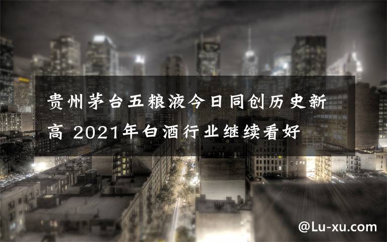 贵州茅台五粮液今日同创历史新高 2021年白酒行业继续看好