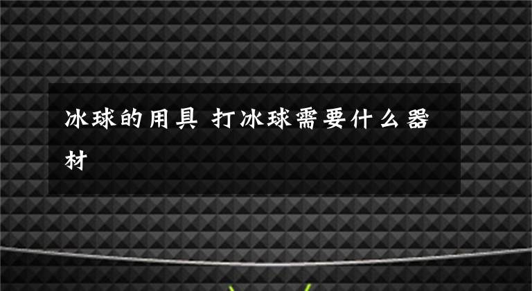 冰球的用具 打冰球需要什么器材
