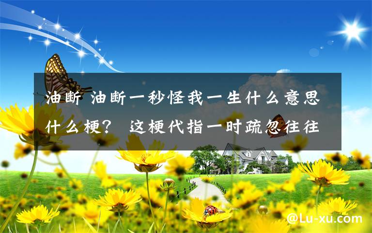 油断 油断一秒怪我一生什么意思什么梗？ 这梗代指一时疏忽往往造成终生伤害
