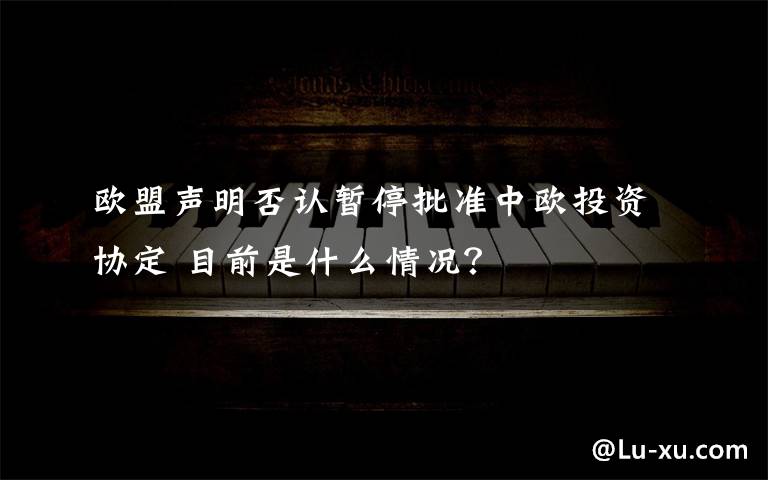 欧盟声明否认暂停批准中欧投资协定 目前是什么情况？