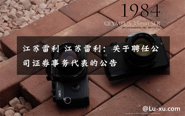 江苏雷利 江苏雷利：关于聘任公司证券事务代表的公告