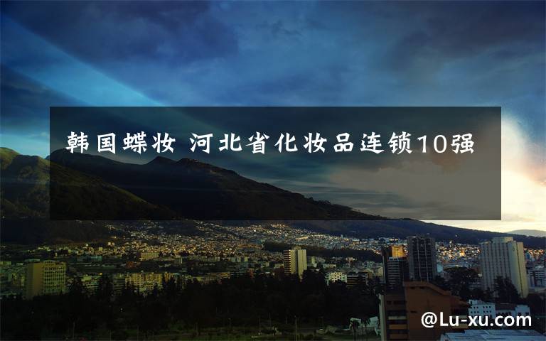 韩国蝶妆 河北省化妆品连锁10强