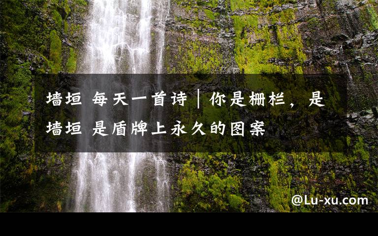 墙垣 每天一首诗｜你是栅栏，是墙垣 是盾牌上永久的图案