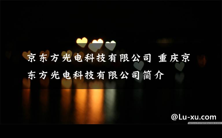 京东方光电科技有限公司 重庆京东方光电科技有限公司简介