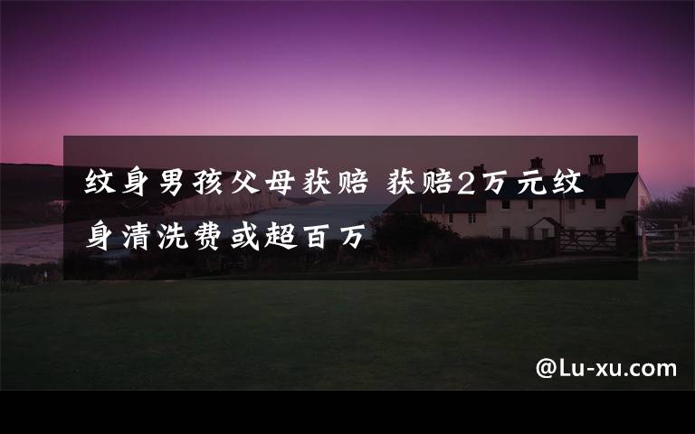 纹身男孩父母获赔 获赔2万元纹身清洗费或超百万