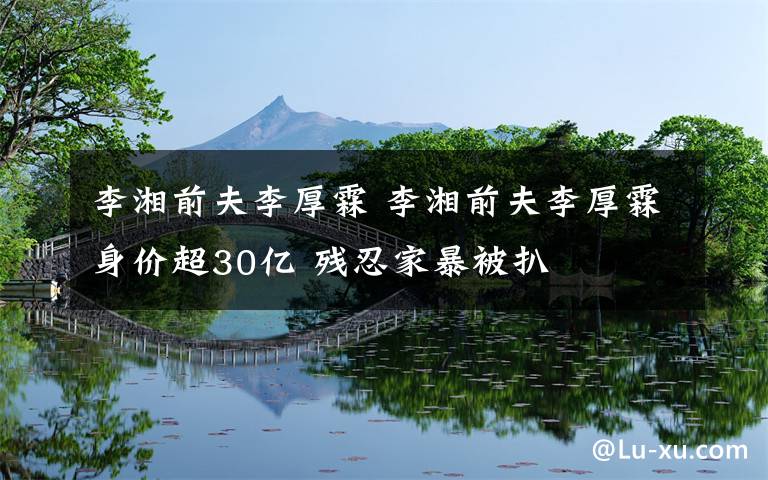 李湘前夫李厚霖 李湘前夫李厚霖身价超30亿 残忍家暴被扒