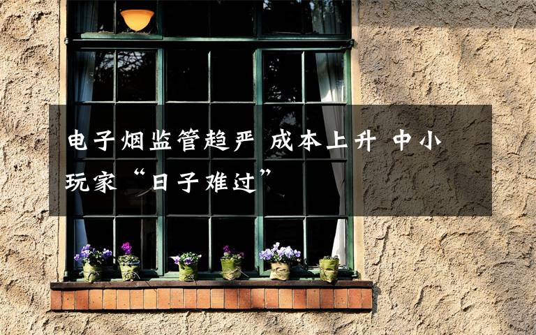 电子烟监管趋严 成本上升 中小玩家“日子难过”
