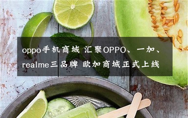 oppo手机商城 汇聚OPPO、一加、realme三品牌 欧加商城正式上线
