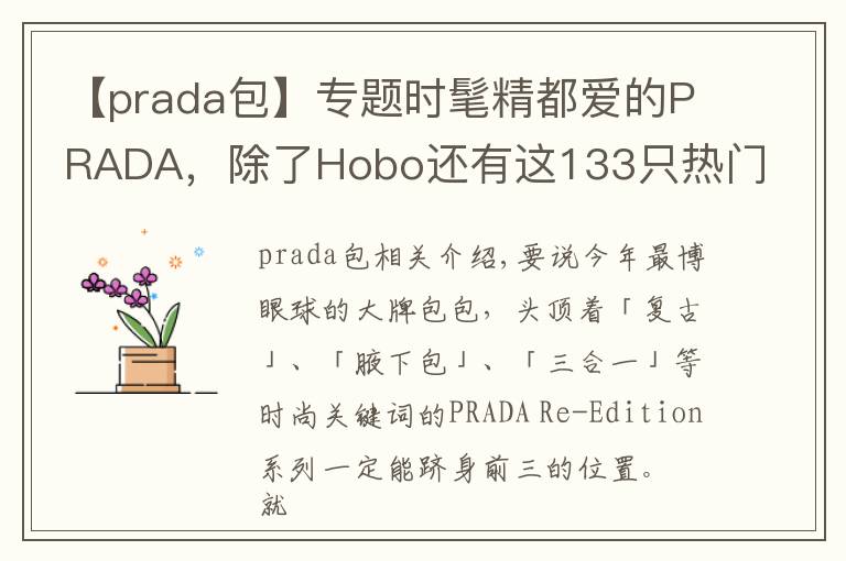 【prada包】专题时髦精都爱的PRADA，除了Hobo还有这133只热门包包
