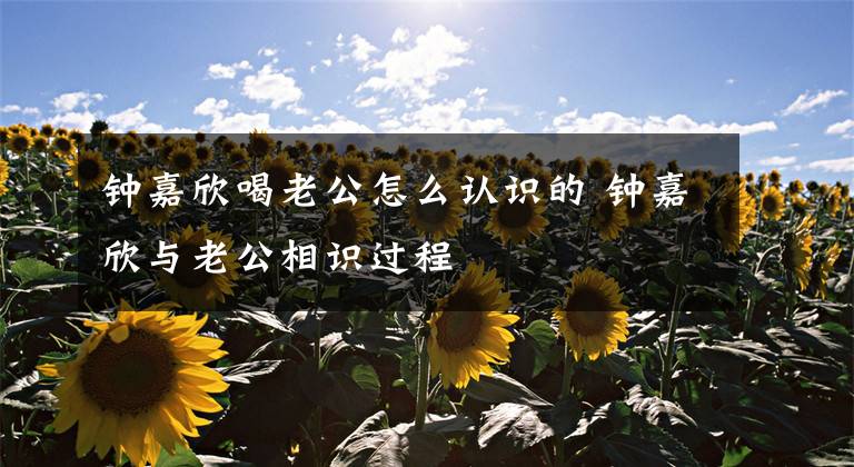 钟嘉欣喝老公怎么认识的 钟嘉欣与老公相识过程