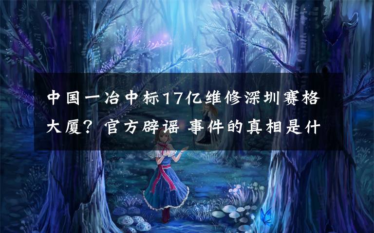 中国一冶中标17亿维修深圳赛格大厦？官方辟谣 事件的真相是什么？
