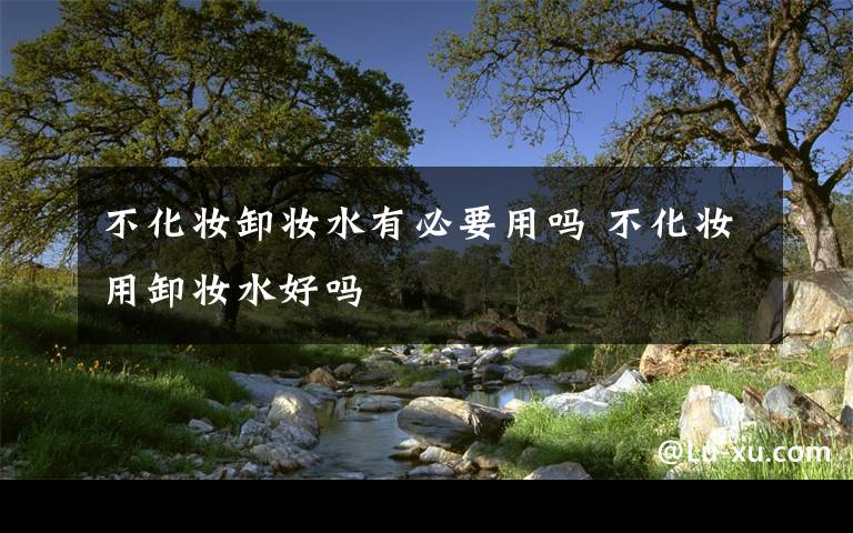 不化妆卸妆水有必要用吗 不化妆用卸妆水好吗