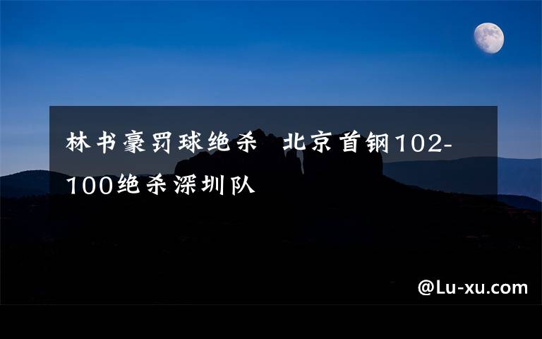 林书豪罚球绝杀  北京首钢102-100绝杀深圳队