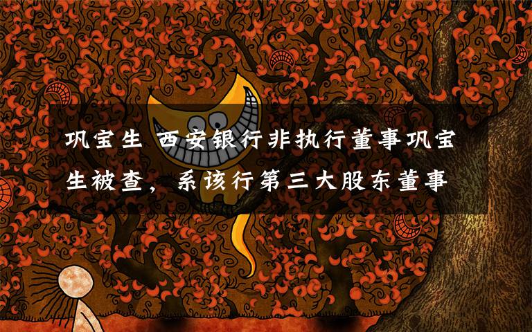 巩宝生 西安银行非执行董事巩宝生被查，系该行第三大股东董事长