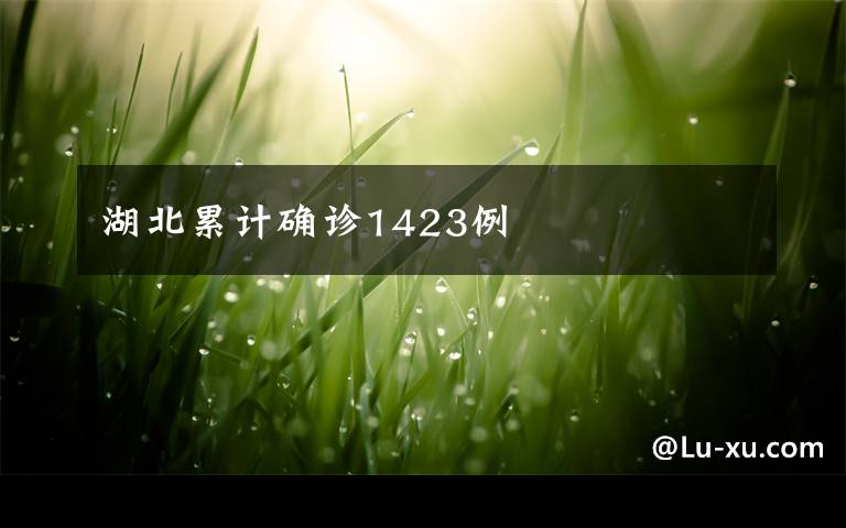 湖北累计确诊1423例