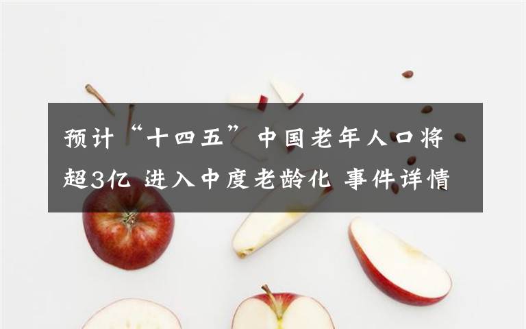 预计“十四五”中国老年人口将超3亿 进入中度老龄化 事件详情始末介绍！
