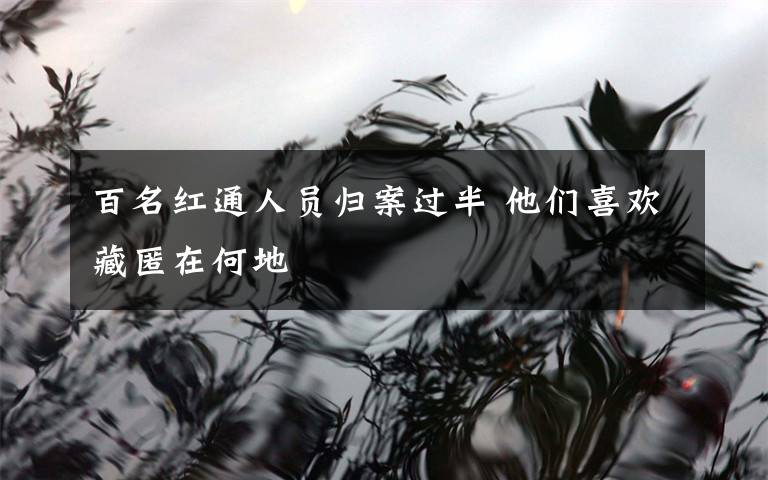 百名红通人员归案过半 他们喜欢藏匿在何地