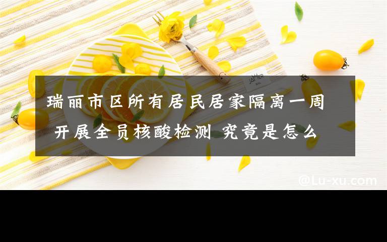 瑞丽市区所有居民居家隔离一周 开展全员核酸检测 究竟是怎么一回事?