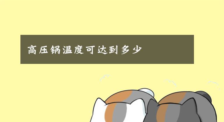 高压锅温度可达到多少