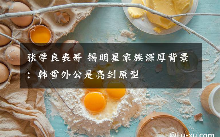 张学良表哥 揭明星家族深厚背景：韩雪外公是亮剑原型