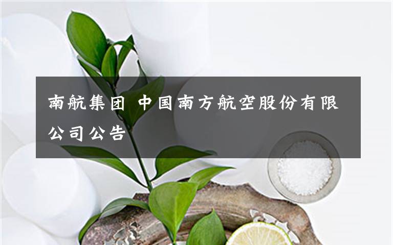 南航集团 中国南方航空股份有限公司公告