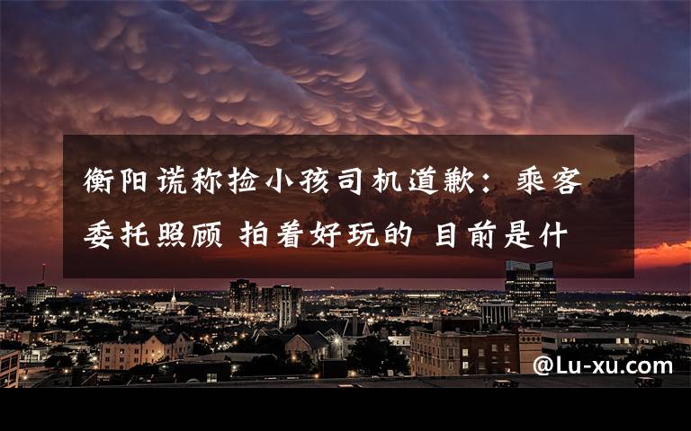 衡阳谎称捡小孩司机道歉：乘客委托照顾 拍着好玩的 目前是什么情况？