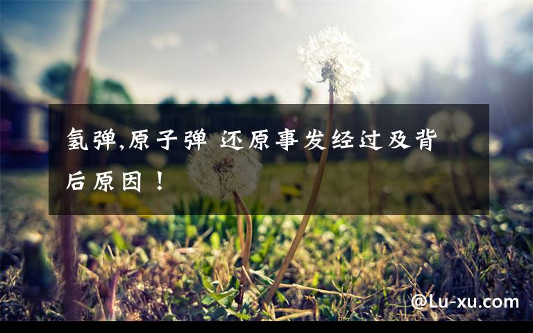 氢弹,原子弹 还原事发经过及背后原因！