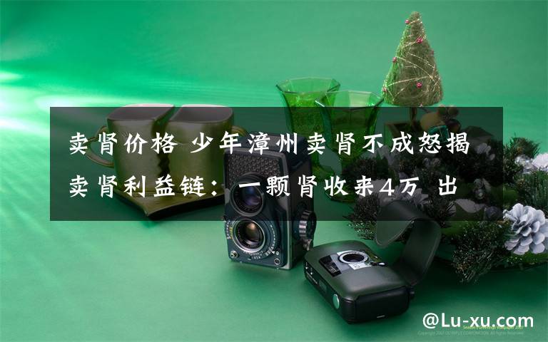 卖肾价格 少年漳州卖肾不成怒揭卖肾利益链：一颗肾收来4万 出售十几万