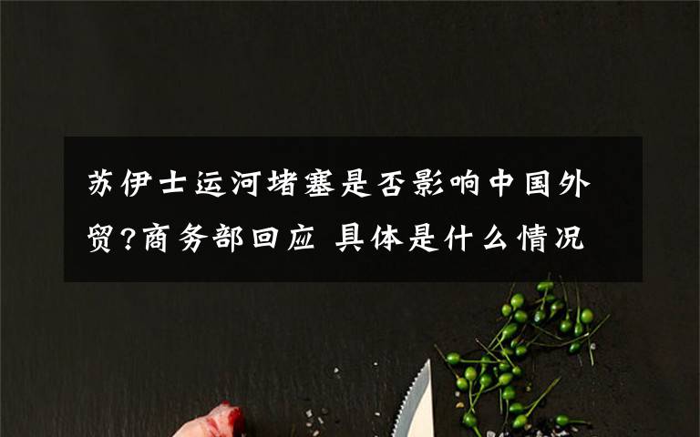 苏伊士运河堵塞是否影响中国外贸?商务部回应 具体是什么情况？