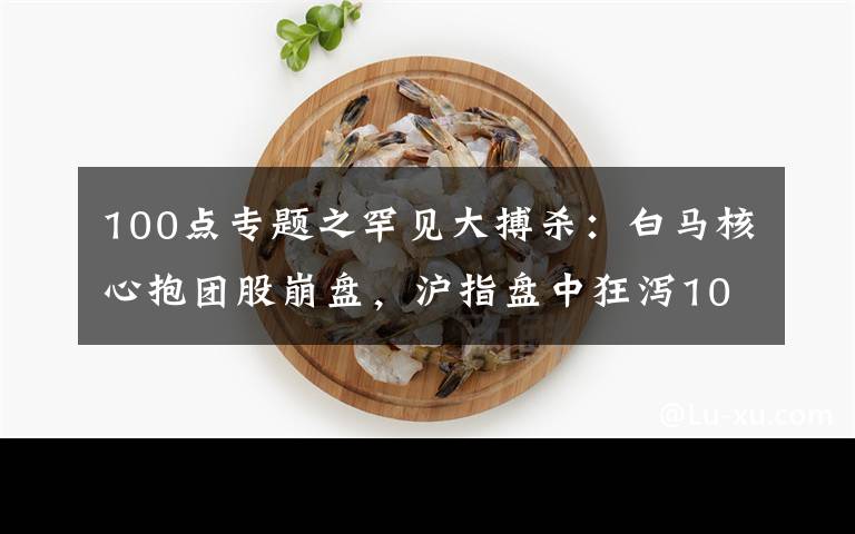 100点专题之罕见大搏杀：白马核心抱团股崩盘，沪指盘中狂泻100点