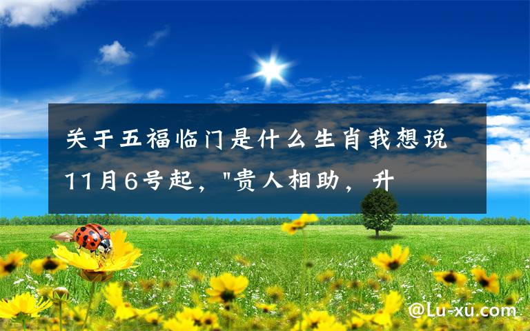 关于五福临门是什么生肖我想说11月6号起，"贵人相助，升官发财"，五福临门的三大生肖，还有谁