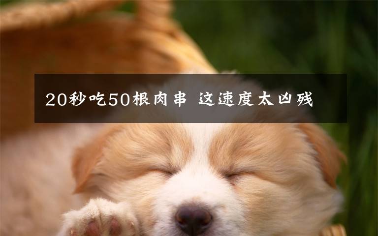 20秒吃50根肉串 这速度太凶残