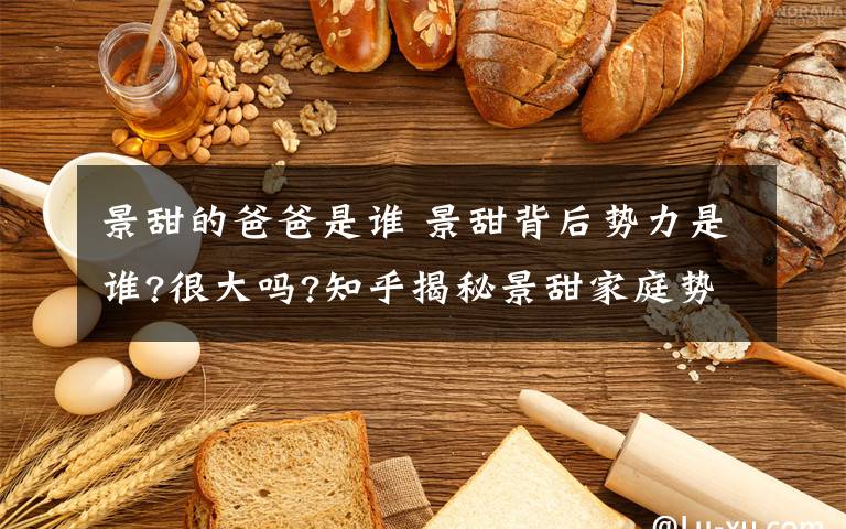 景甜的爸爸是谁 景甜背后势力是谁?很大吗?知乎揭秘景甜家庭势力和父亲景勇资料曝光