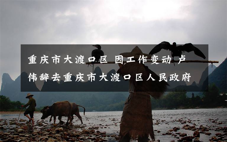 重庆市大渡口区 因工作变动 卢伟辞去重庆市大渡口区人民政府区长职务